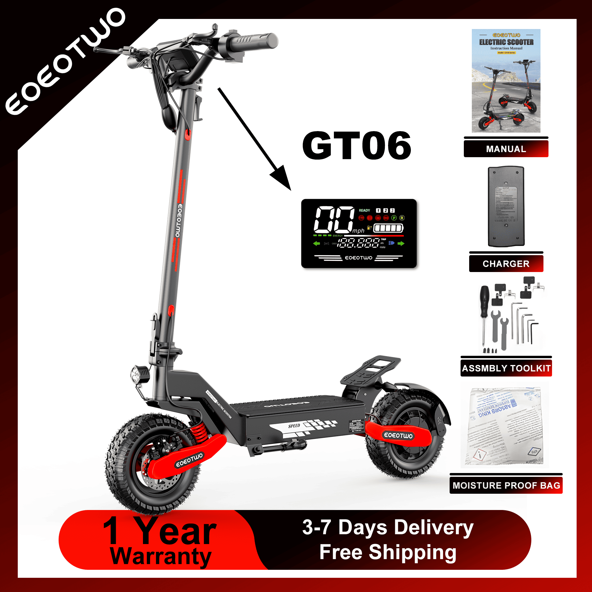 EOEOTWO GT06, monopattino elet - Dual Motor Ebike Kit 2000W recensione e prezzo